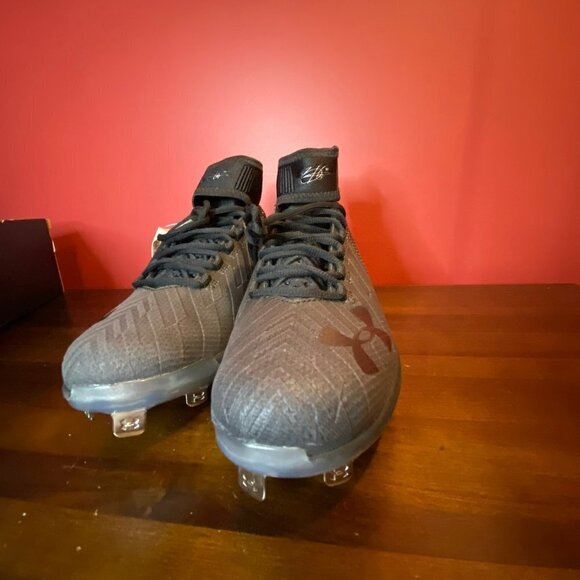 Under Armour Men's Harper 2 Mid St Black Metal Baseball Cleats - Size 7 - NWT - Picture 6 of 9